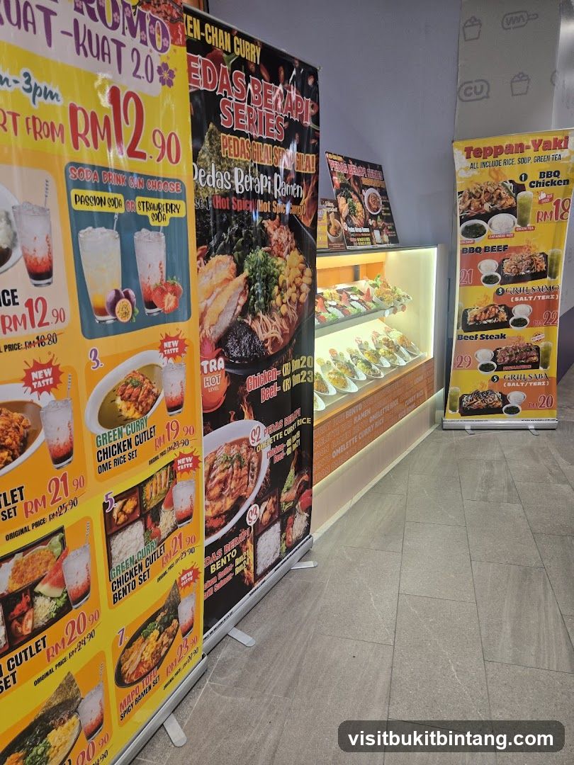 Food Stall with Menu Banners