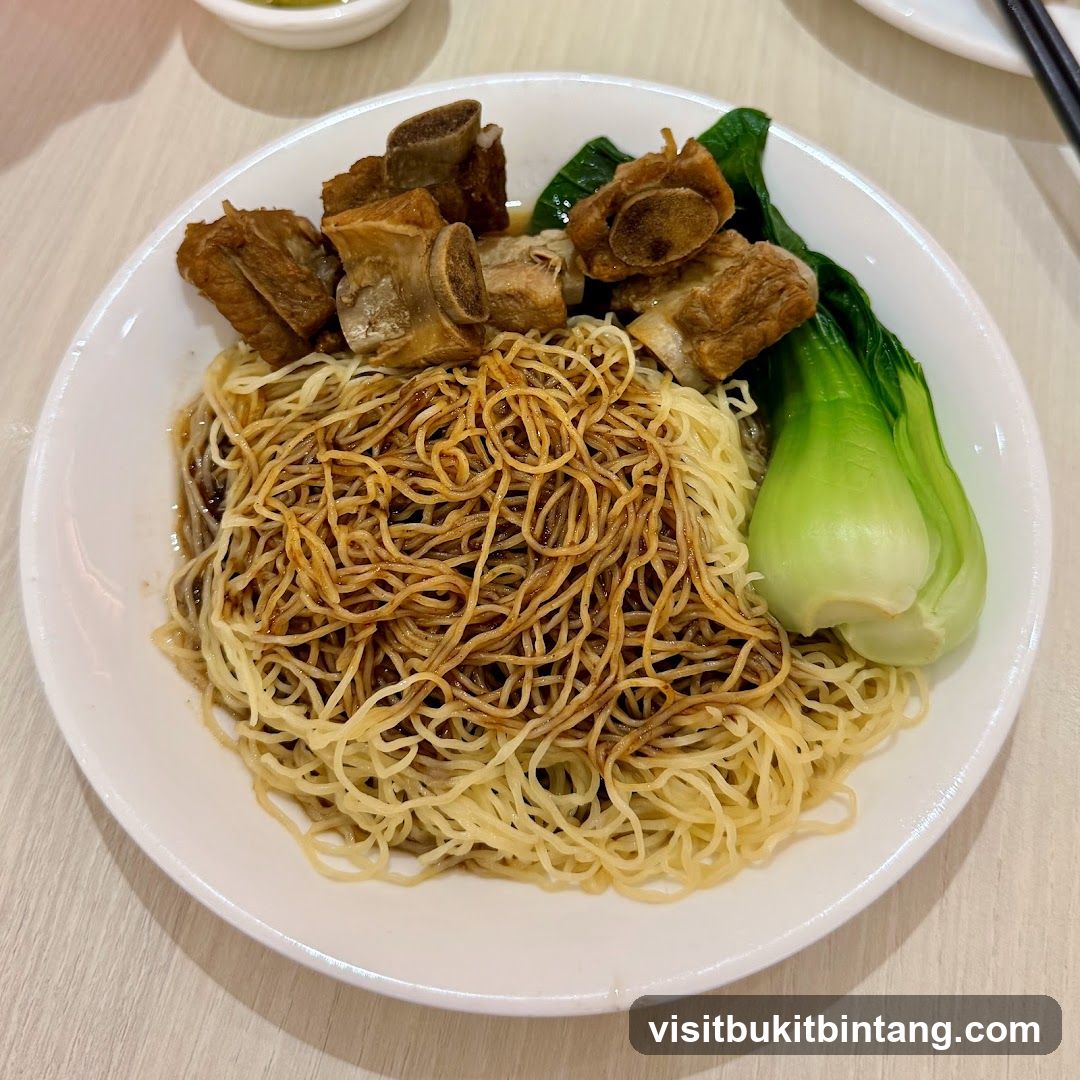 Noodles with Pork Ribs and Bok Choy