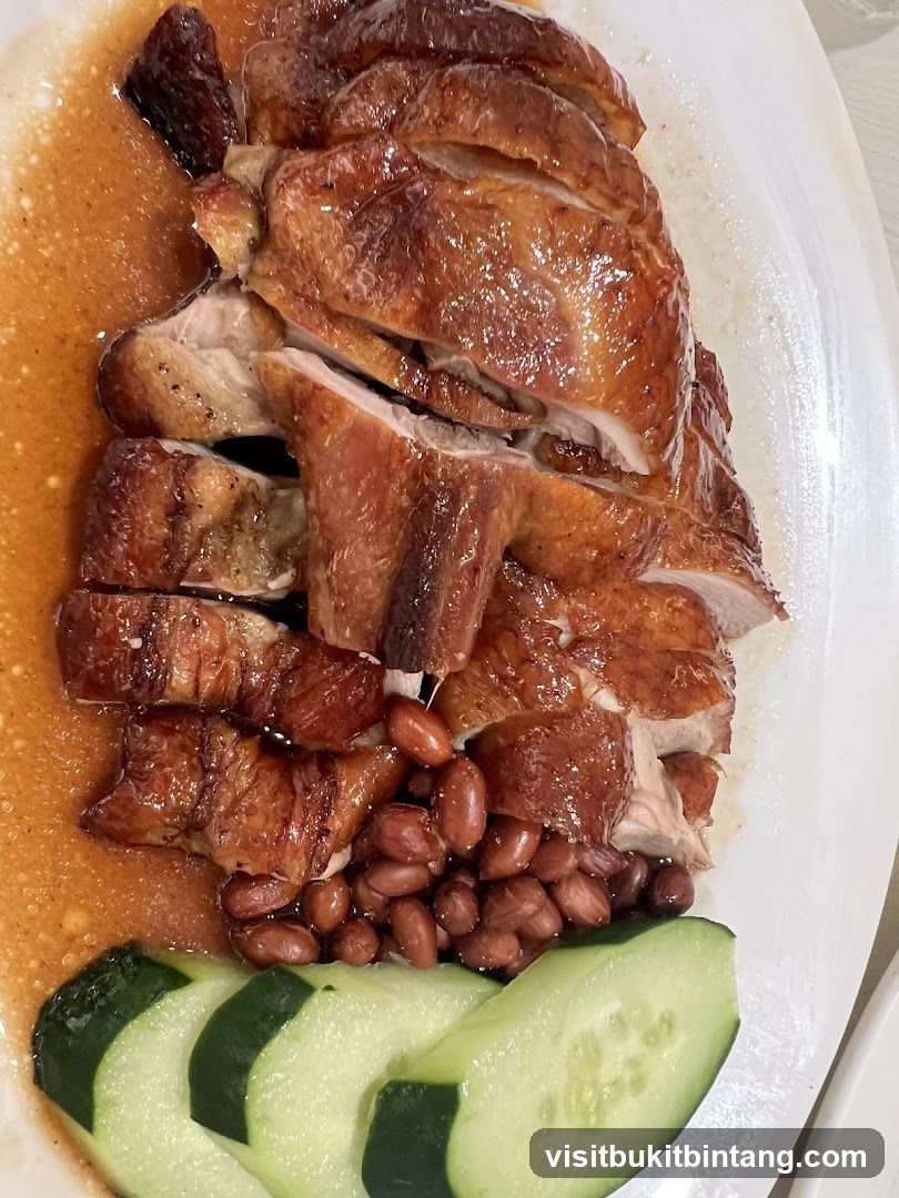 Roast Duck with Peanuts and Cucumber
