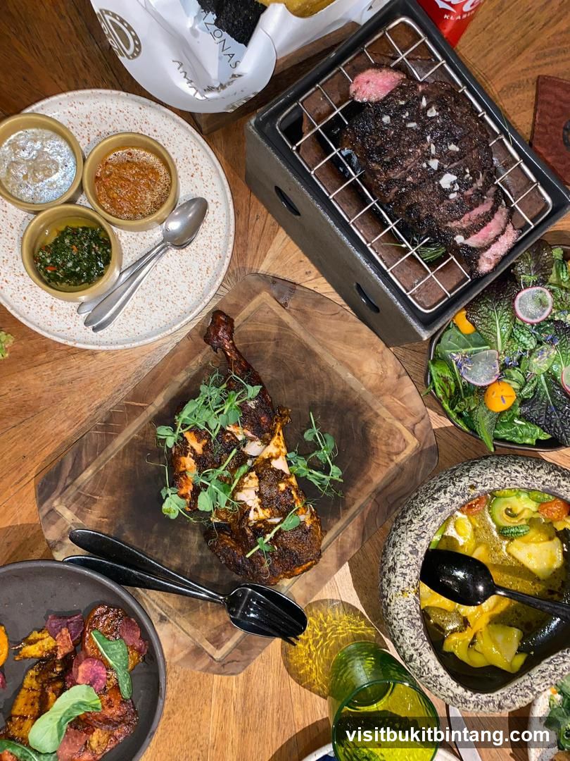 Assortment of Dishes on a Wooden Table