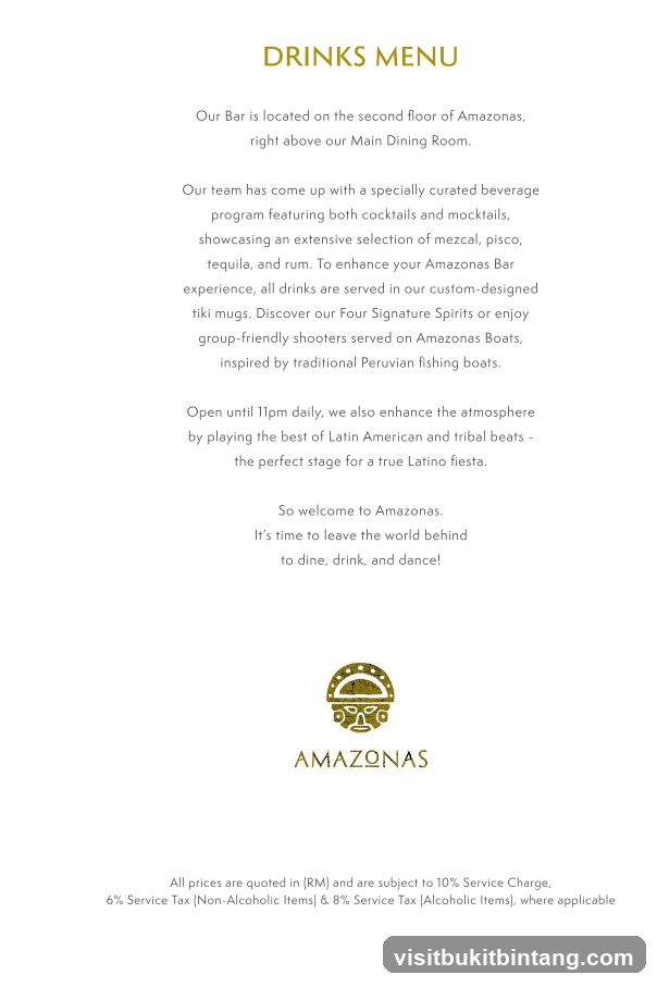 DRINKS MENU