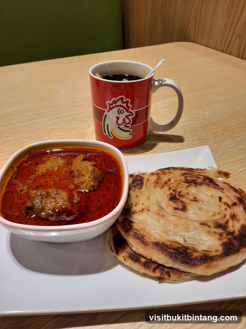 Curry and Roti with Coffee