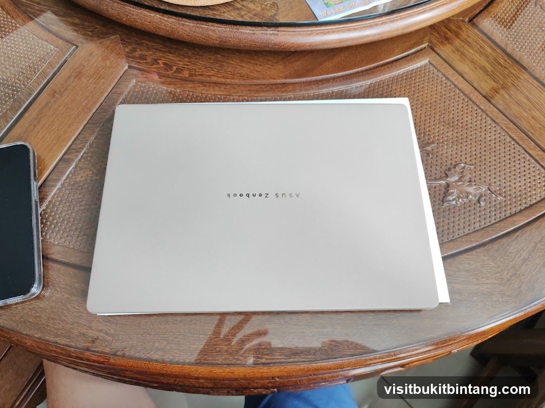 Closed Laptop on Table