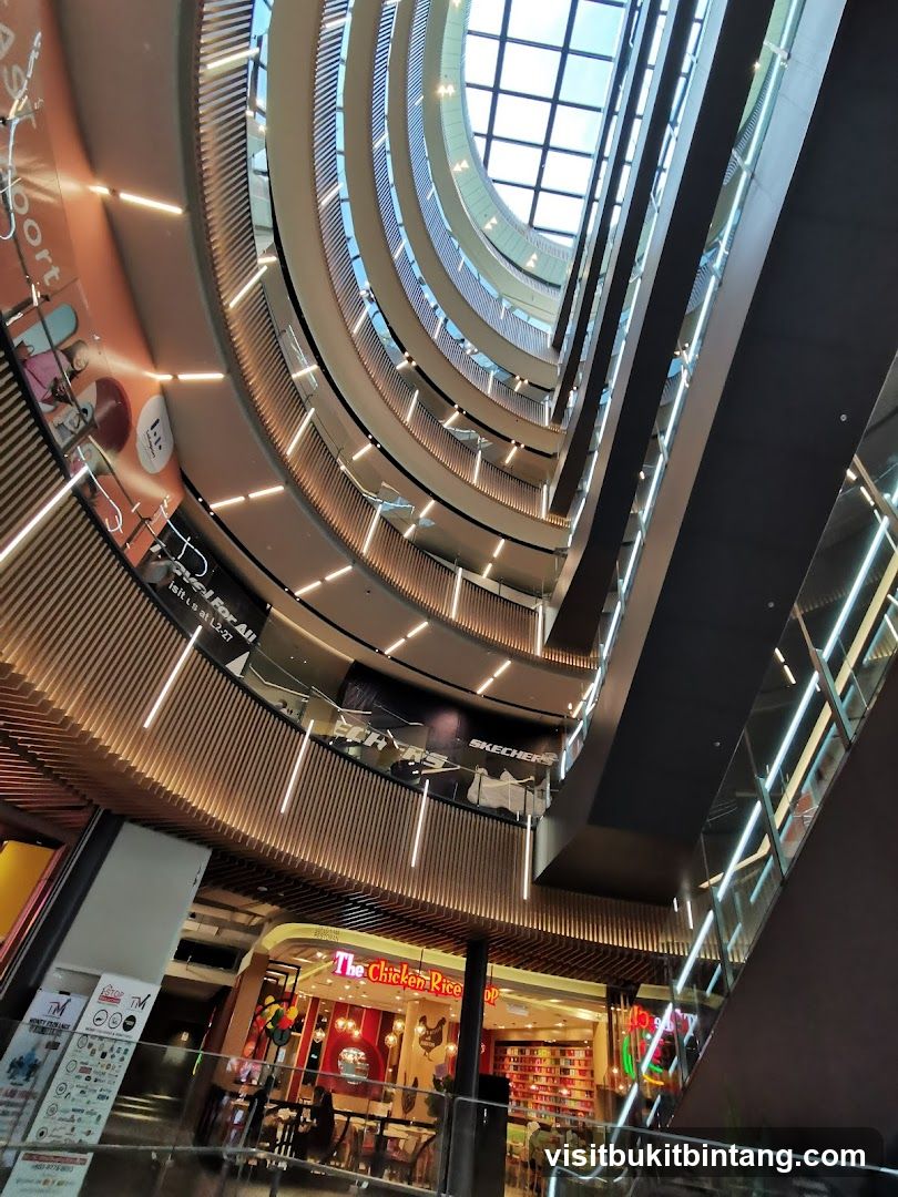 Interior of a multi-level shopping mall
