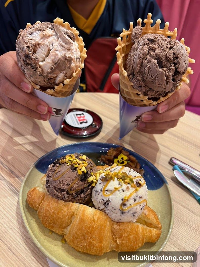 Ice Cream Cones and Croissant Dessert