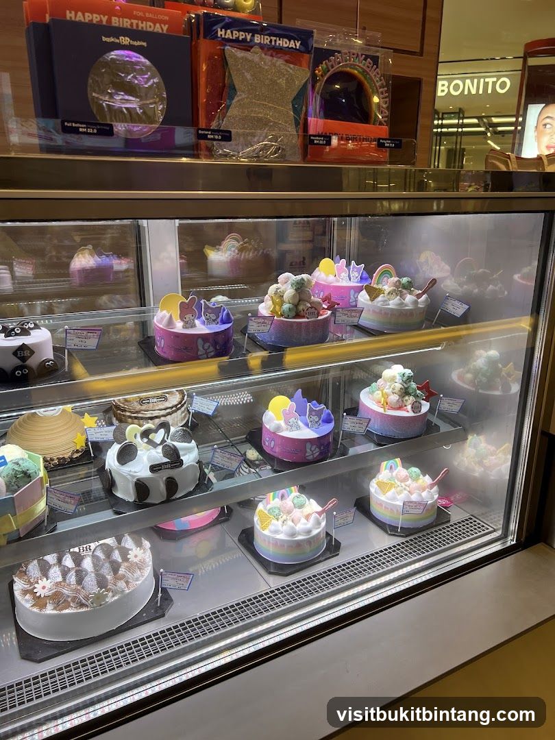 Cakes and Birthday Decorations Display