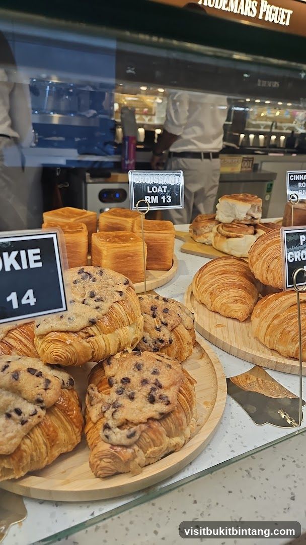 Pastries on display