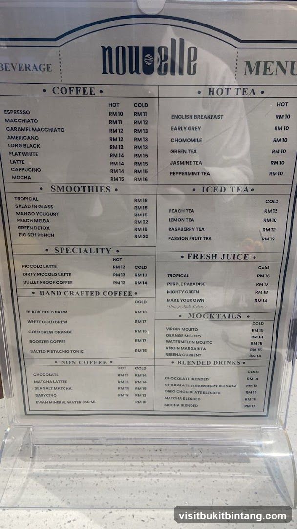Nouvelle Menu