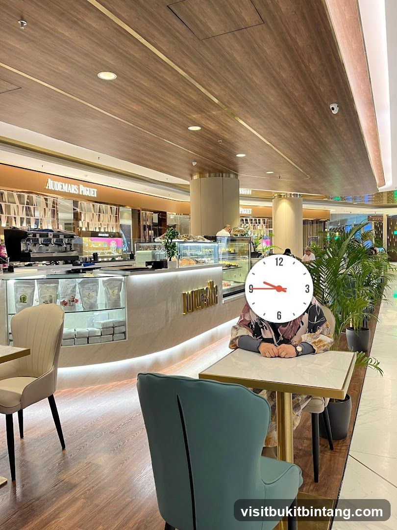 Cafe Interior with Pastries and Coffee Machine