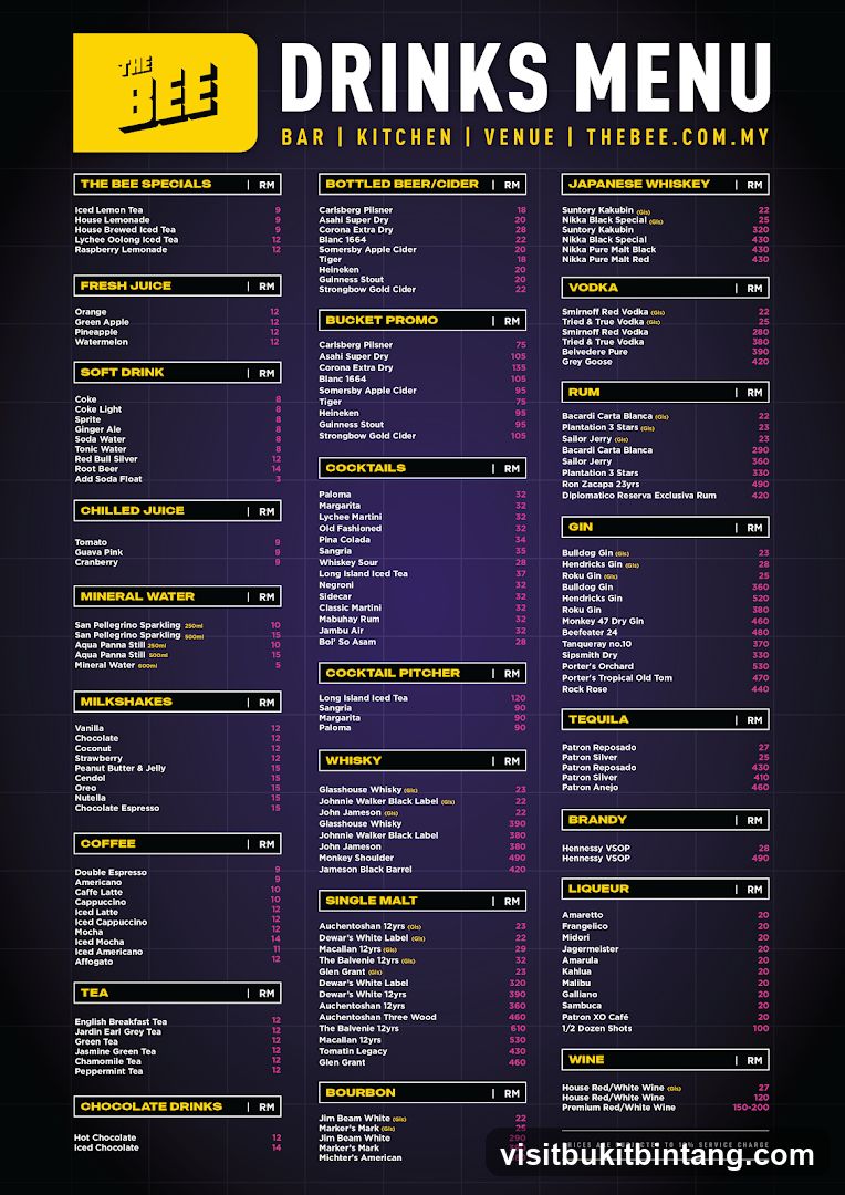 DRINKS MENU