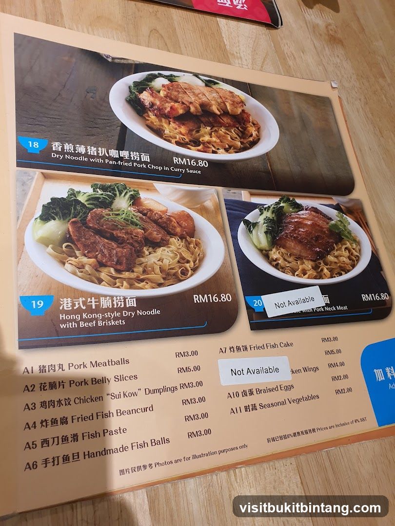 Menu Items
