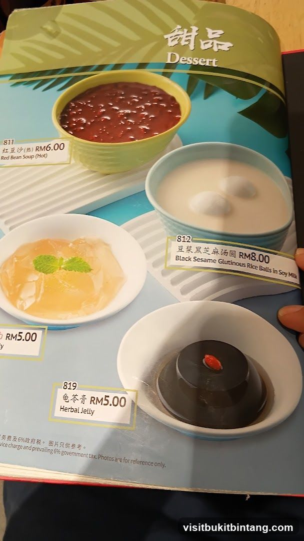 Dessert Menu
