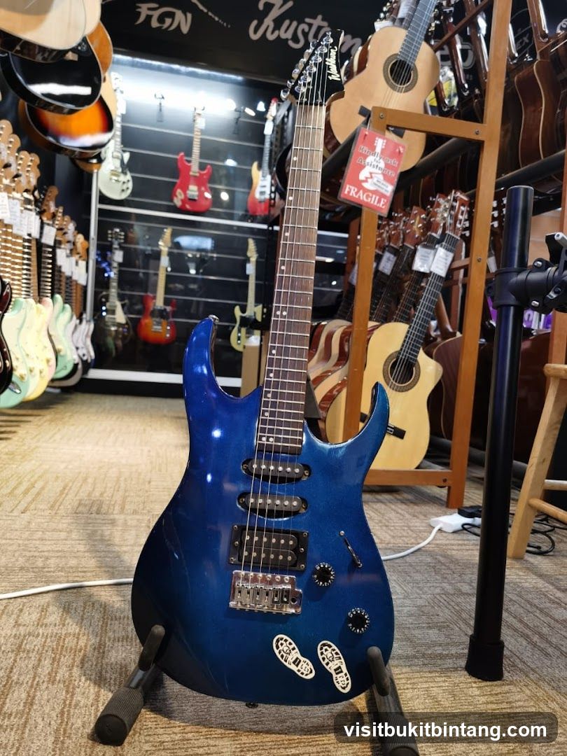 Electric Guitar in a Music Store