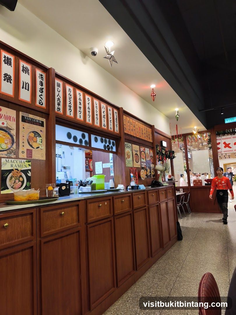 Restaurant Interior with Japanese Menu Boards