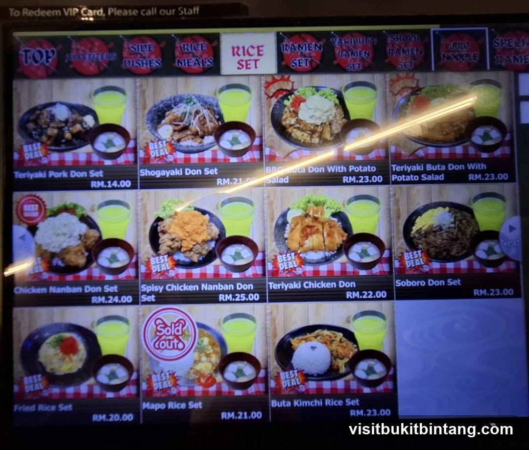 Rice Set Menu