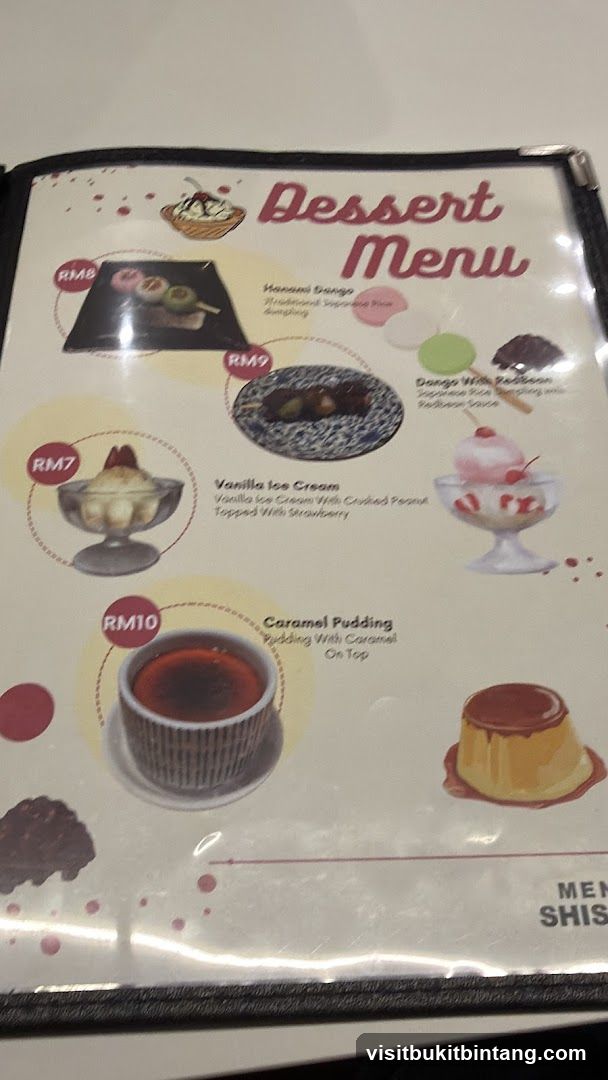 Dessert Menu