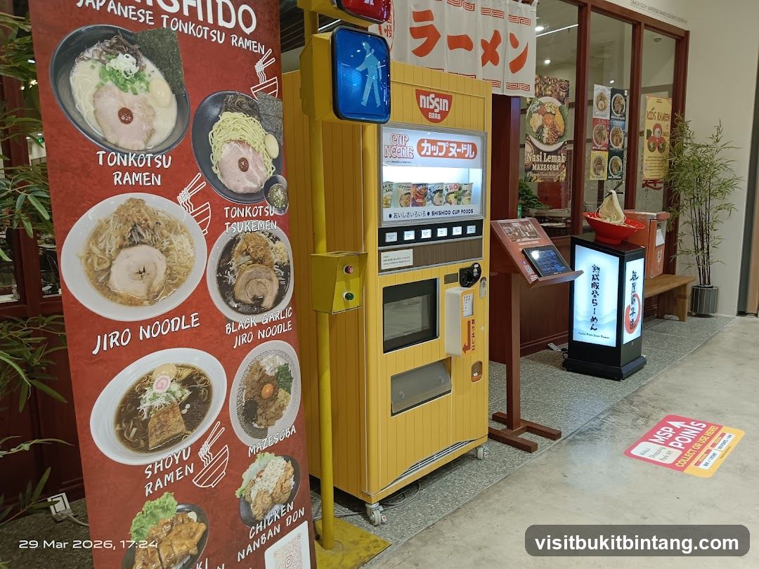 Ramen Shop Vending Machine and Menu
