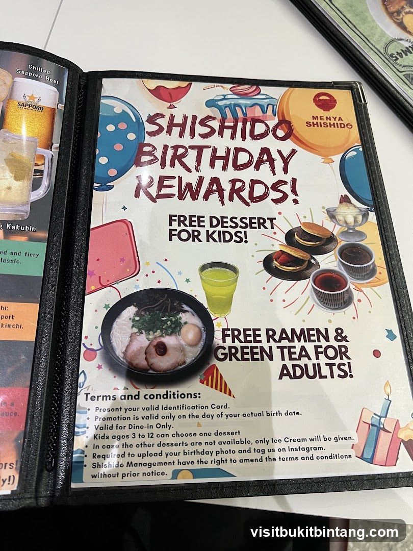 Shishido Birthday Rewards