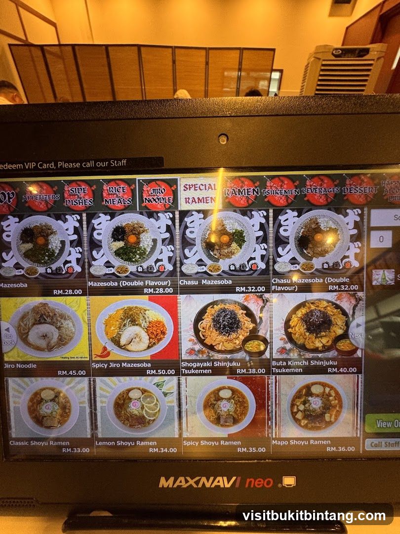 Ramen Menu