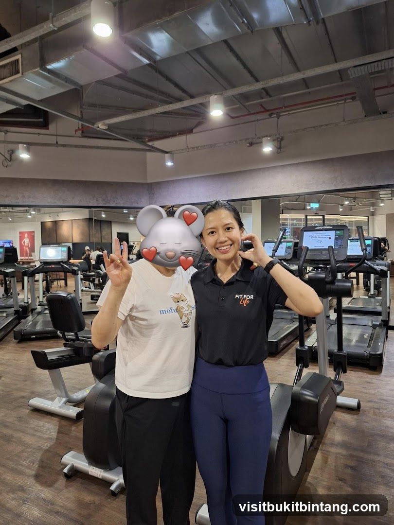 Gym Interior with Two Women