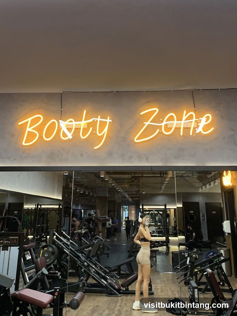 Gym Interior with Neon Sign