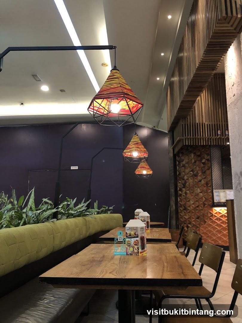 Restaurant Interior with Decorative Lighting