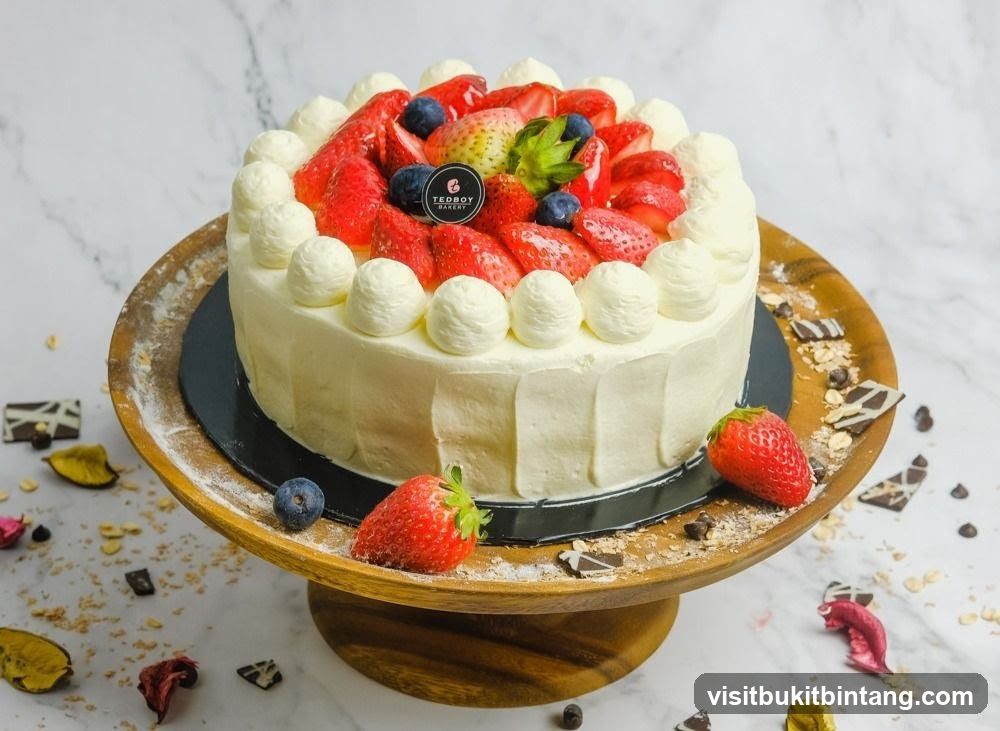 Strawberry and Blueberry Cake