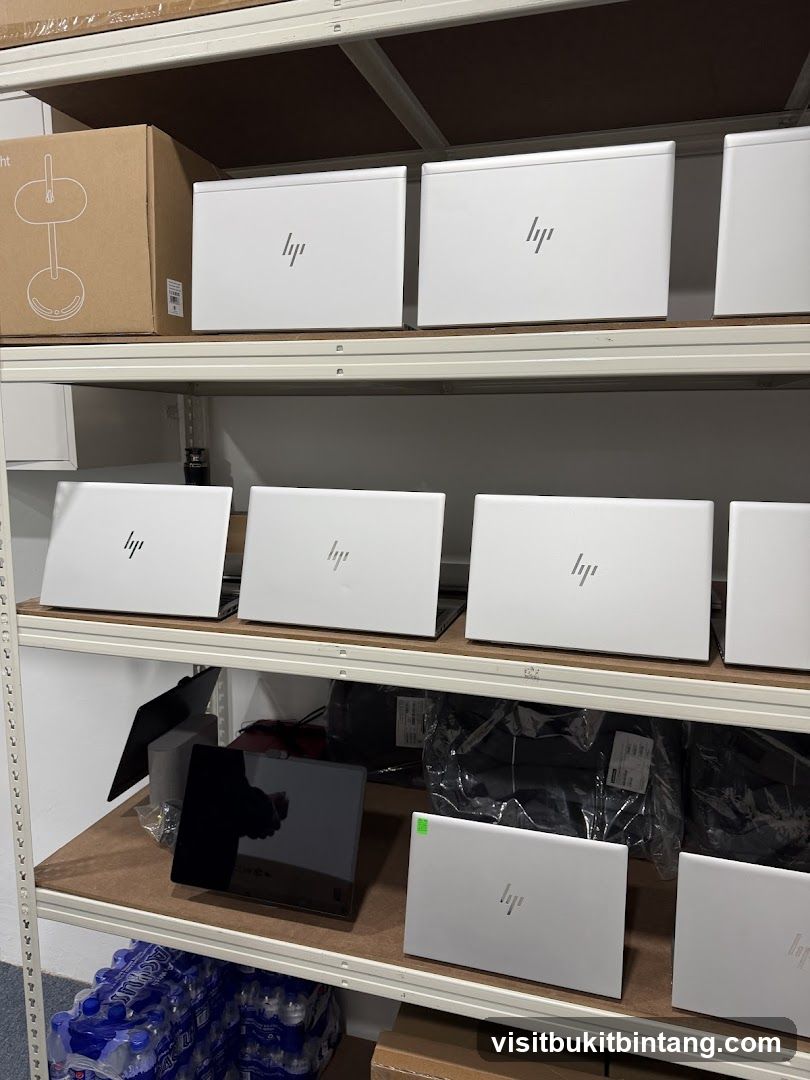 HP Laptops on Shelves