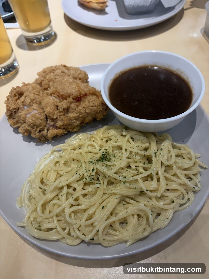 Fried Chicken with Spaghetti