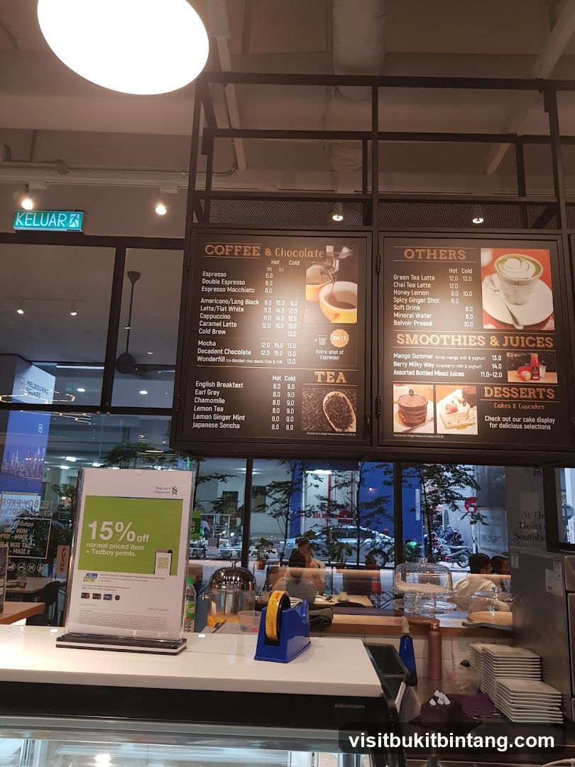 Coffee, Tea, Smoothies, Desserts Menu