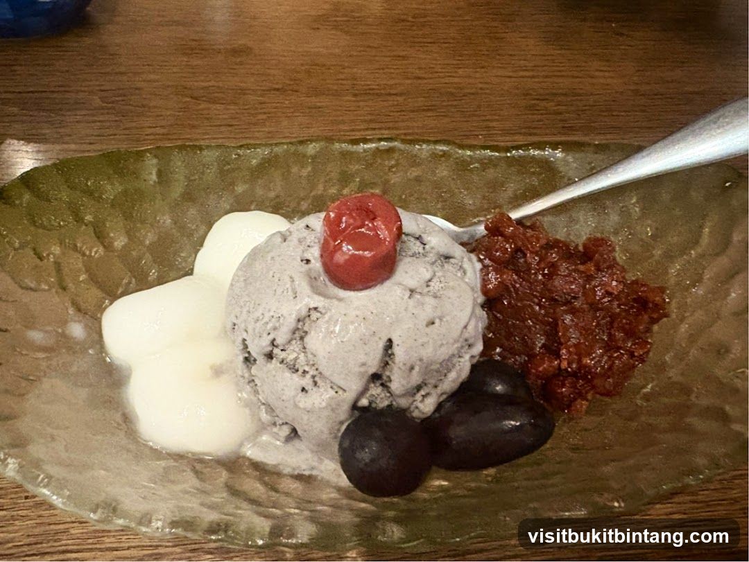 Dessert with Ice Cream and Mochi