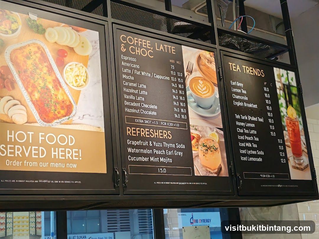 Coffee, Latte & Choc, Refreshers, and Tea Trends Menu
