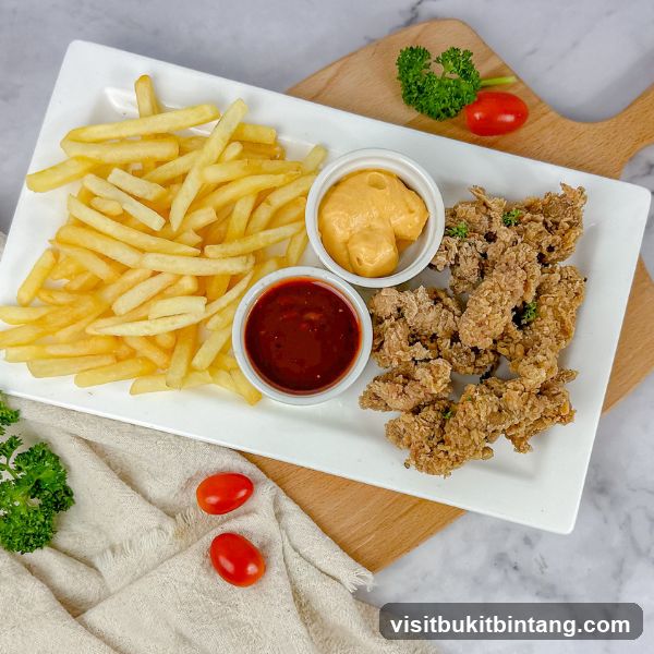 Crispy Chicken Strips with Fries