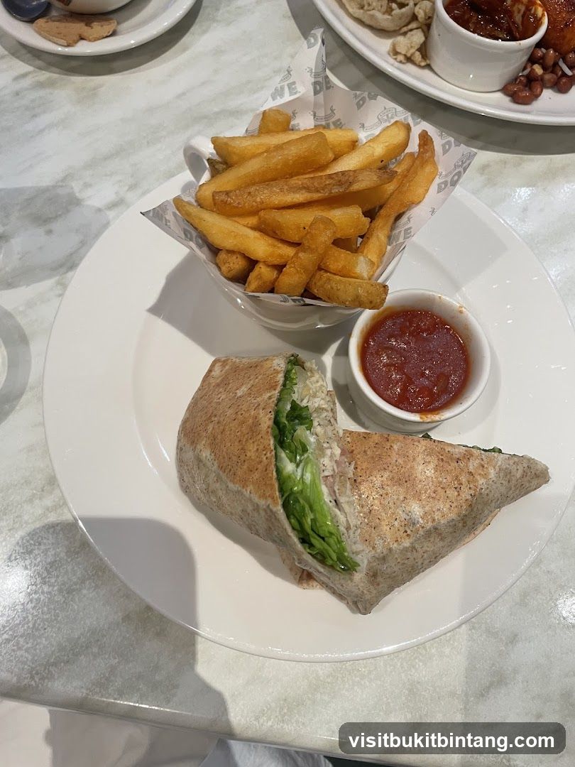 Wrap with Fries and Salsa