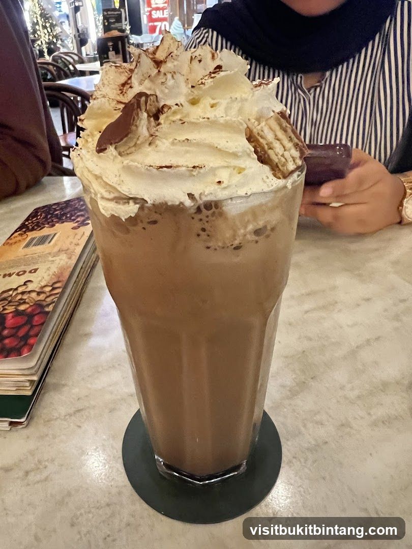 Chocolate Frappe with Whipped Cream