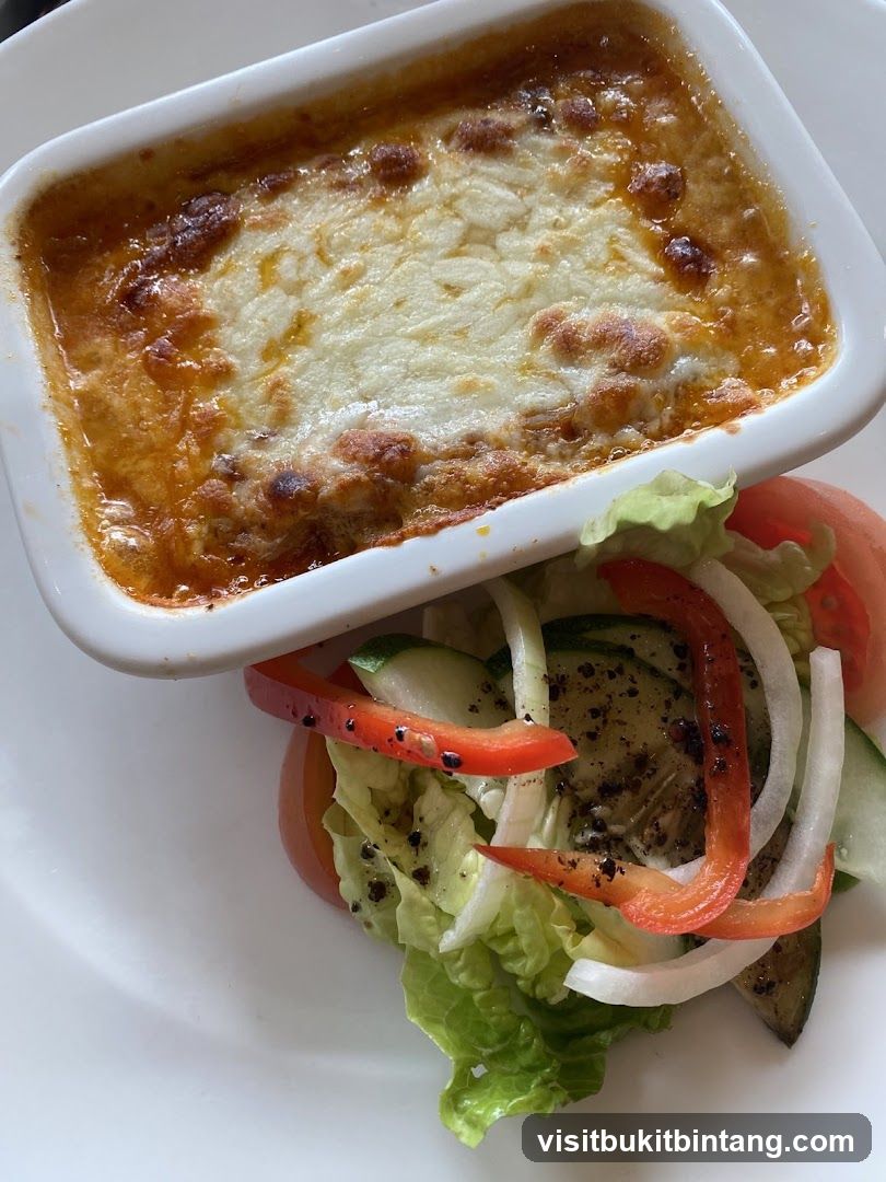 Baked Dish with Side Salad