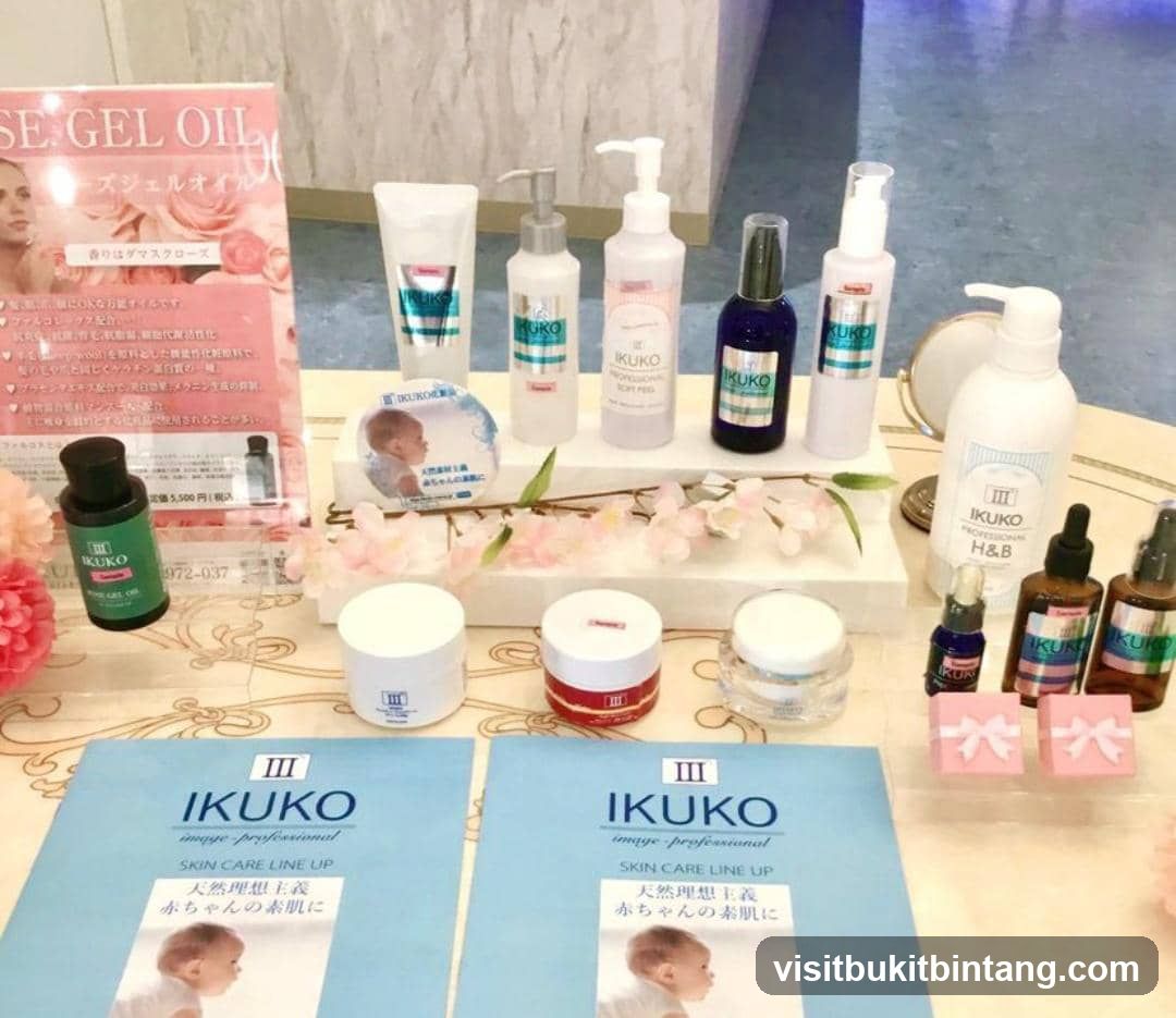IKUKO Skincare Products Display