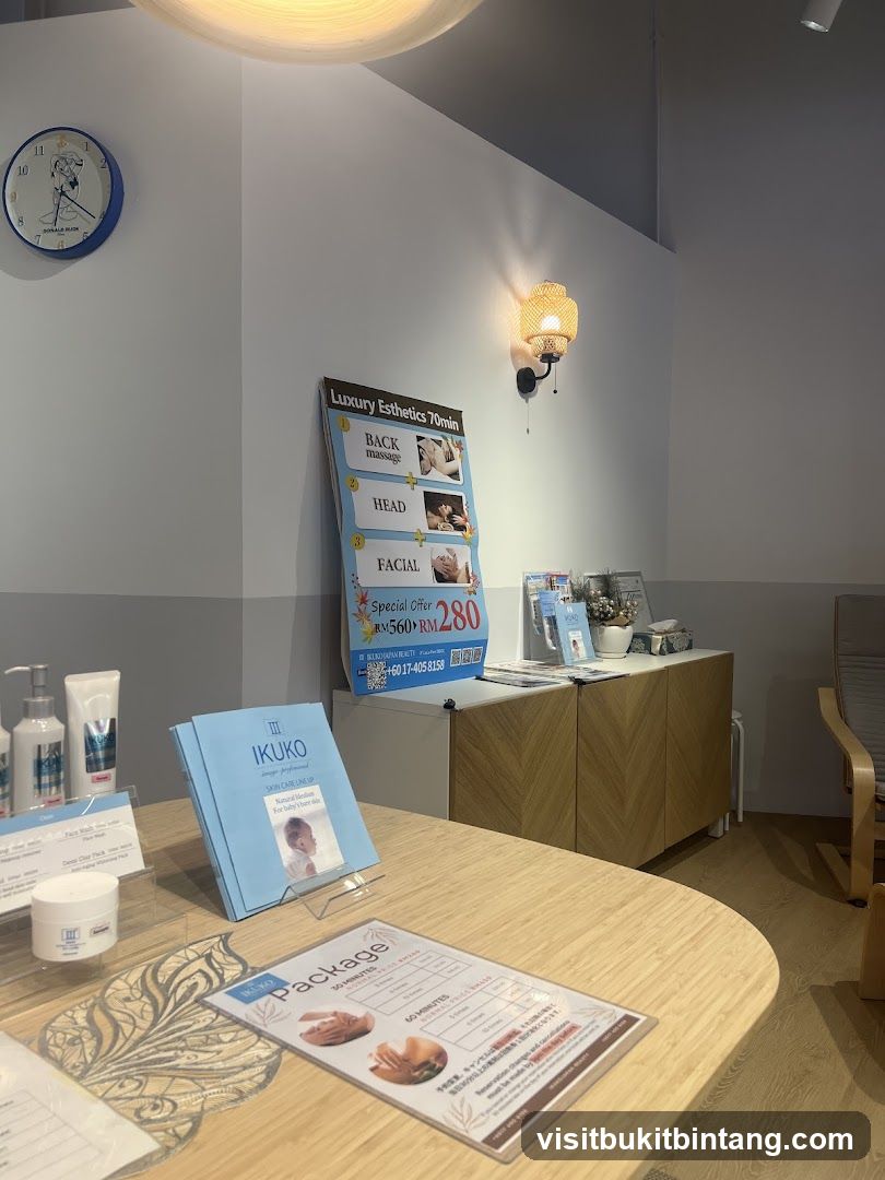 Spa Interior with Promotional Materials
