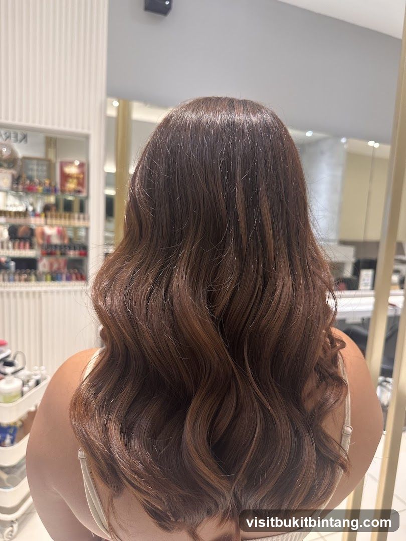 Salon Interior with Client's Hair