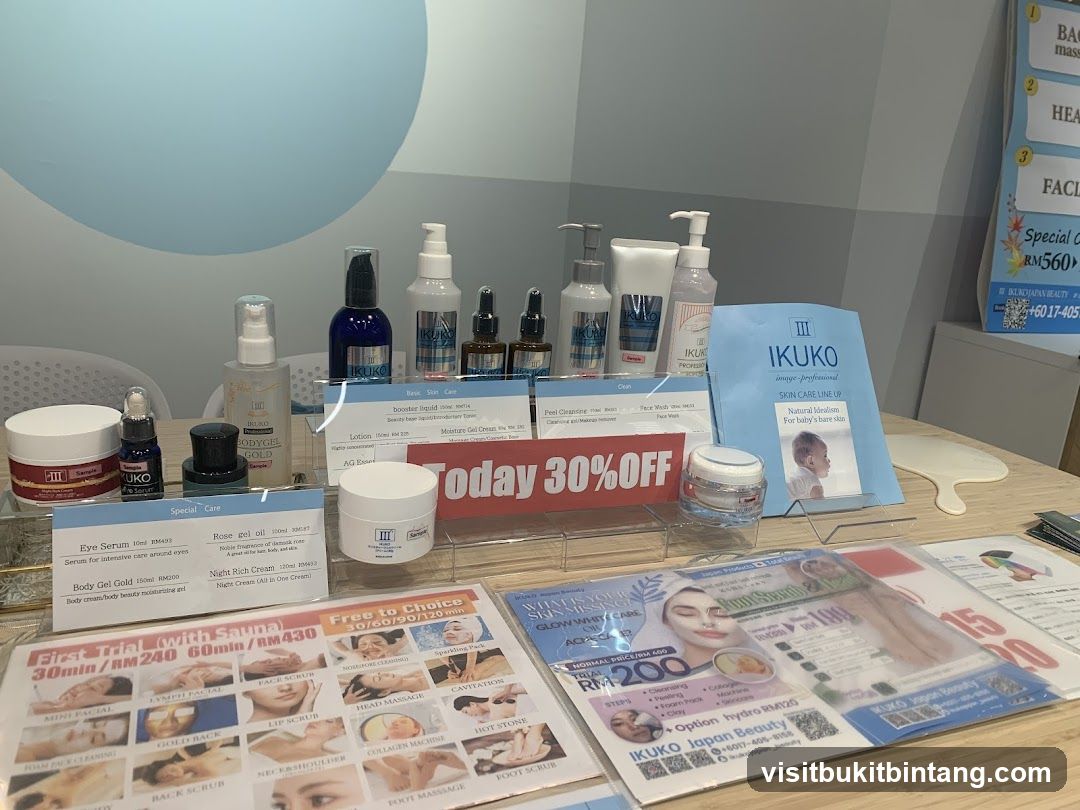 Beauty Products and Services Display