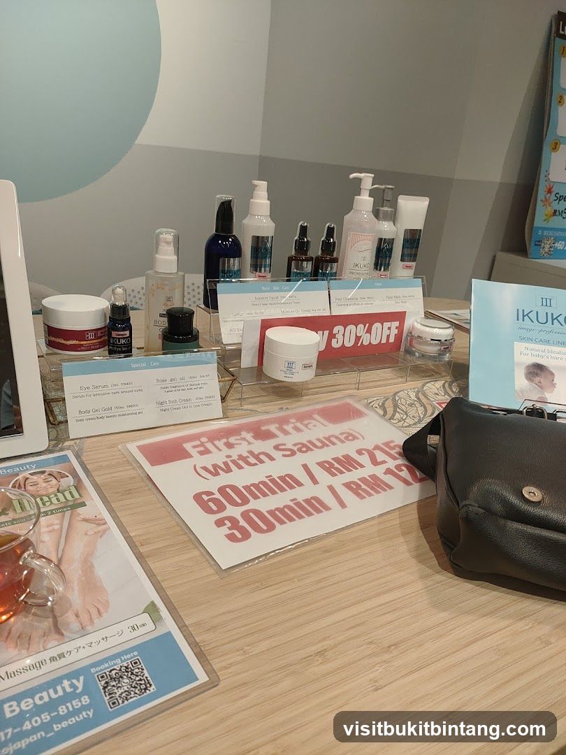 Beauty Products and Services Display