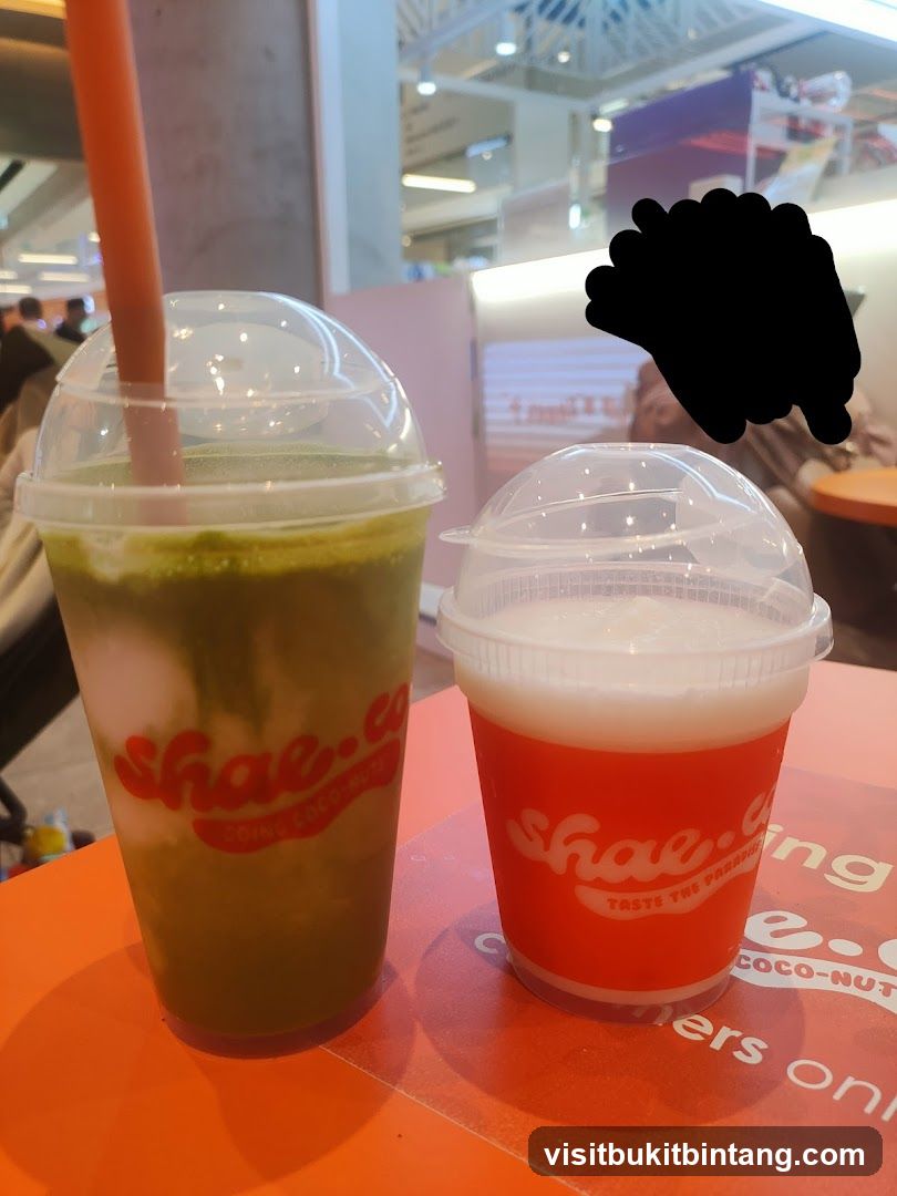 Two drinks with branding
