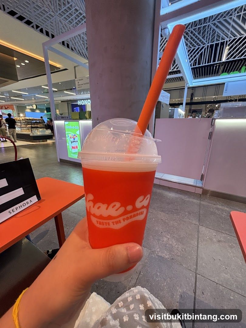 Orange Drink with Straw