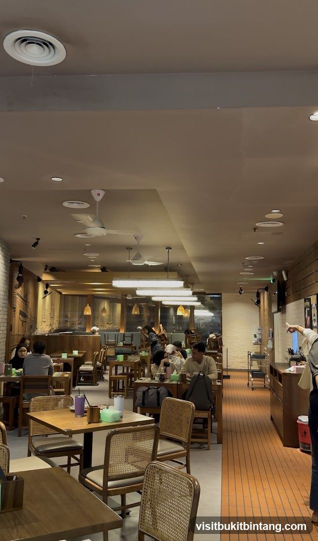 Restaurant Interior with Patrons