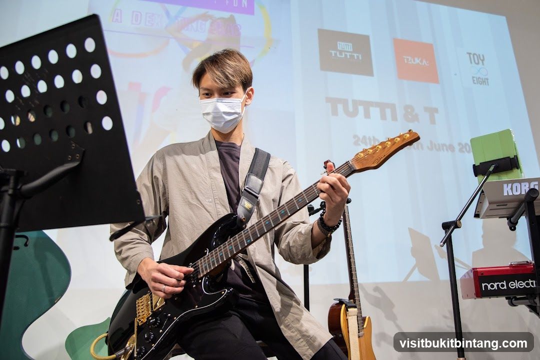 Musician playing guitar