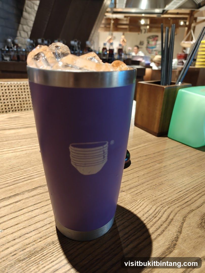 Iced Drink in Purple Tumbler