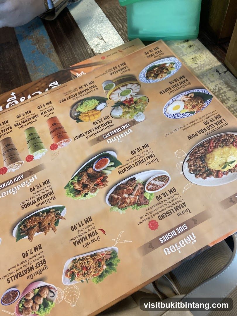 Thai Food Menu