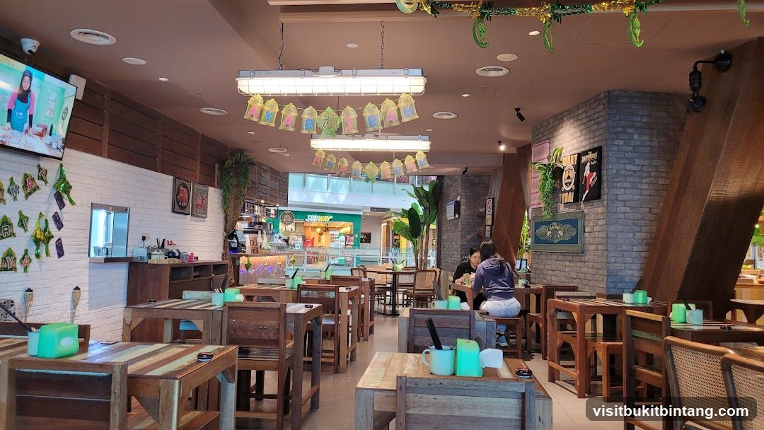 Restaurant Interior with Festive Decorations