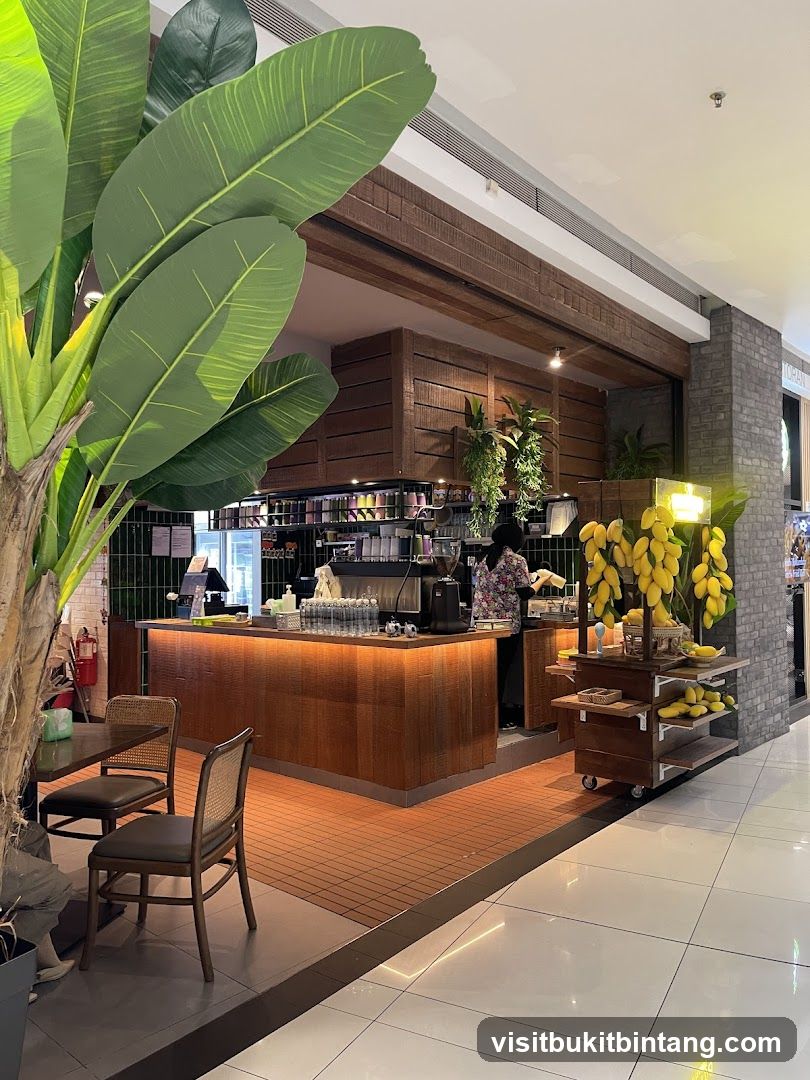 Cafe Interior with Fruit Display
