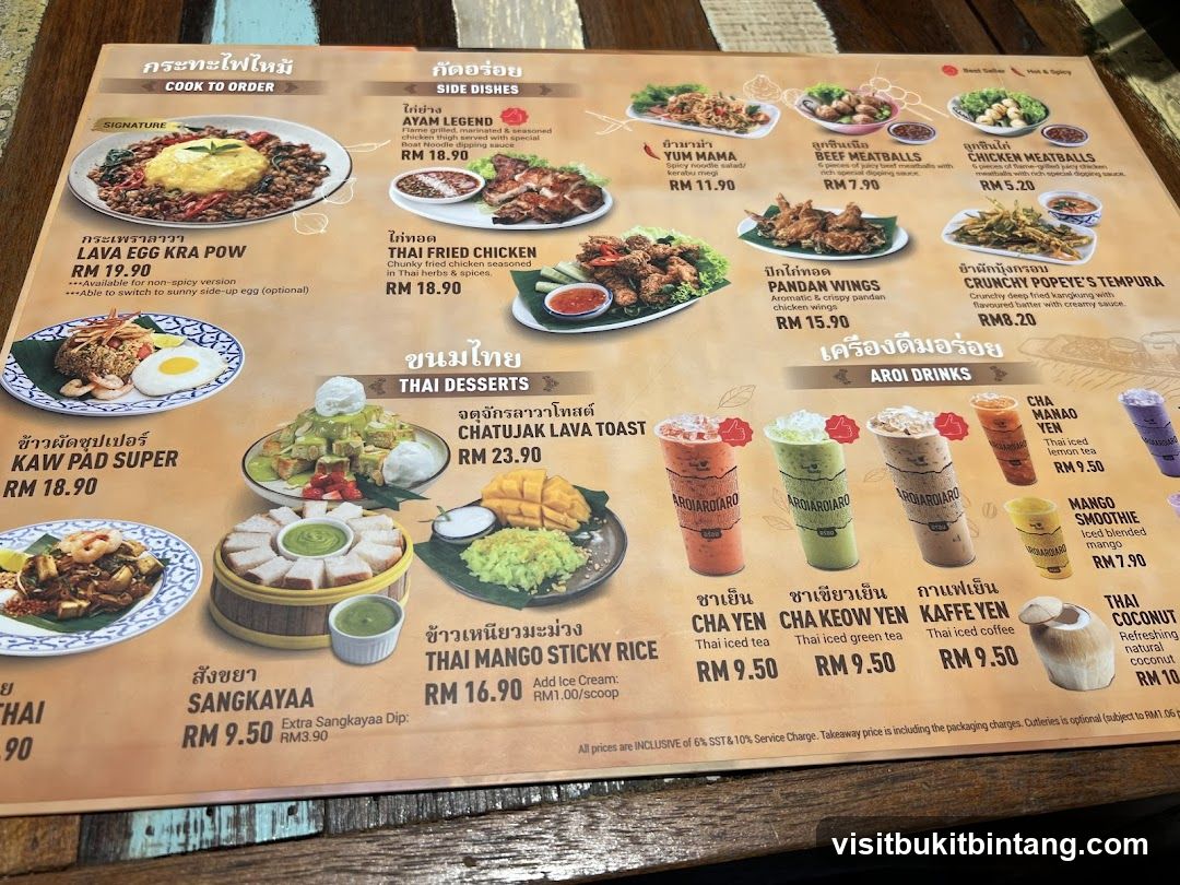 Thai Menu